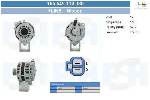 Генератор CV PSH 165.549.110.080
