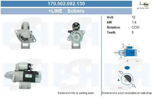 Стартер CV PSH 170.502.092.130