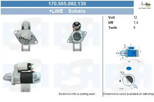 Стартер CV PSH 170.505.092.130