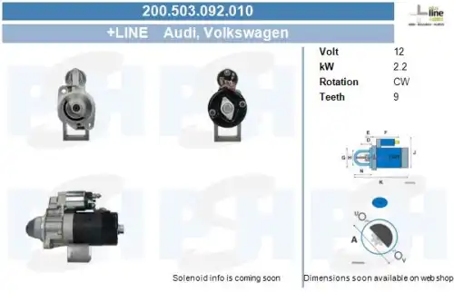 Стартер CV PSH 200.503.092.010