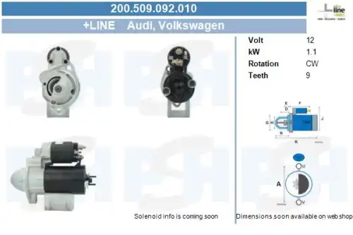 Стартер CV PSH 200.509.092.010