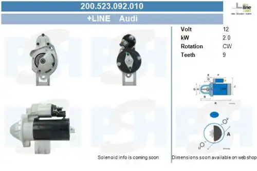 Стартер CV PSH 200.523.092.010