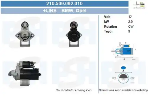 Стартер CV PSH 210.509.092.010