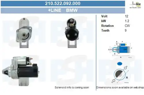 Стартер CV PSH 210.522.092.000