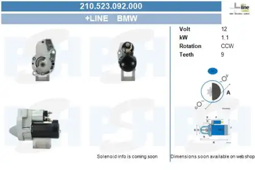 Стартер CV PSH 210.523.092.000