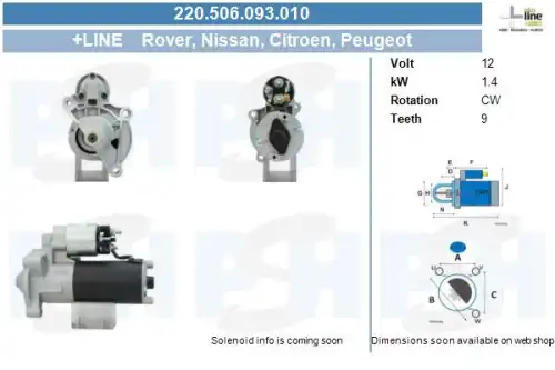 Стартер CV PSH 220.506.093.010