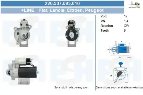 Стартер CV PSH 220.507.093.010
