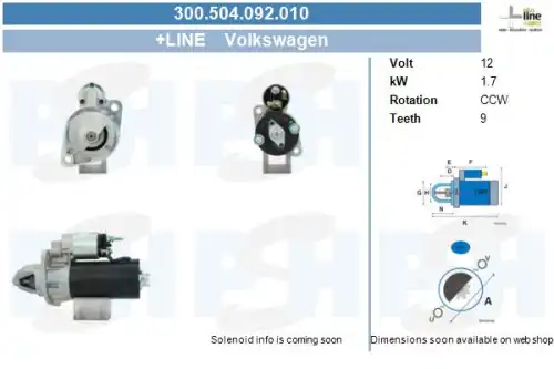 Стартер CV PSH 300.504.092.010