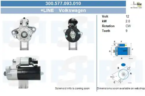 Стартер CV PSH 300.577.093.010