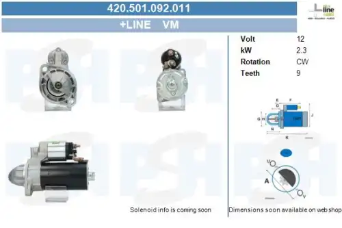 Стартер CV PSH 420.501.092.011