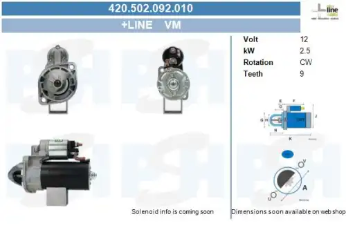 Стартер CV PSH 420.502.092.010