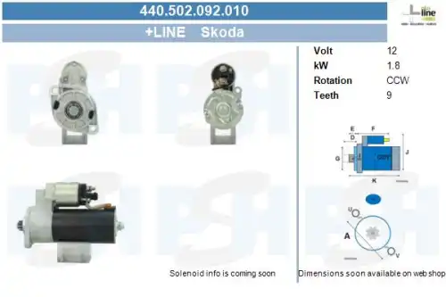 Стартер CV PSH 440.502.092.010