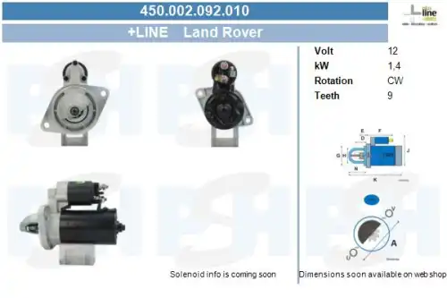 Стартер CV PSH 450.002.092.010