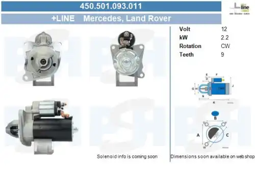 Стартер CV PSH 450.501.093.011