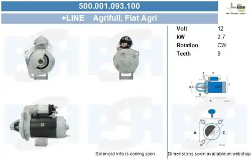 Стартер CV PSH 500.001.093.100