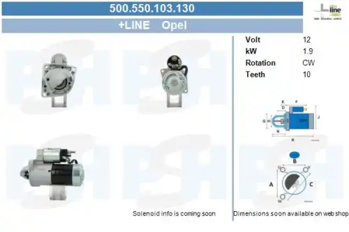 Стартер CV PSH 500.550.103.130
