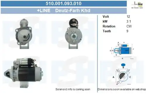 Стартер CV PSH 510.001.093.010
