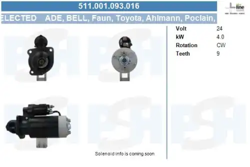Стартер CV PSH 511.001.093.016
