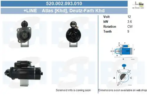Стартер CV PSH 520.002.093.010