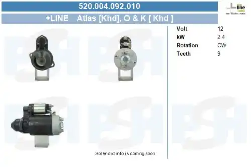 Стартер CV PSH 520.004.092.010