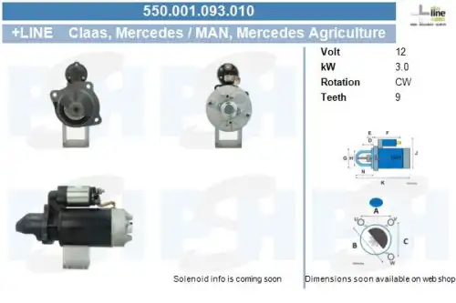Стартер CV PSH 550.001.093.010