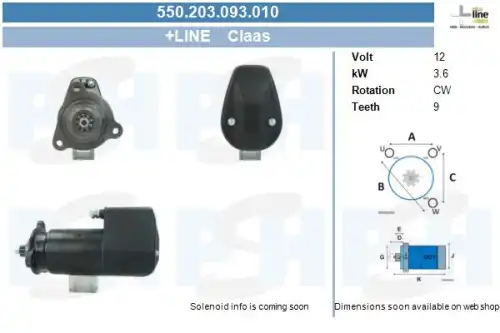 Стартер CV PSH 550.203.093.010