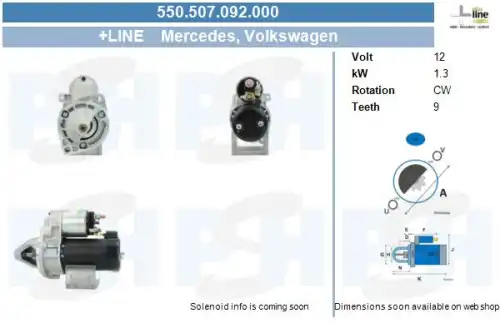 Стартер CV PSH 550.507.092.000