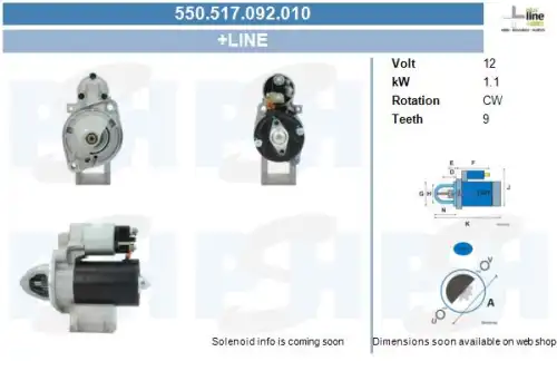Стартер CV PSH 550.517.092.010