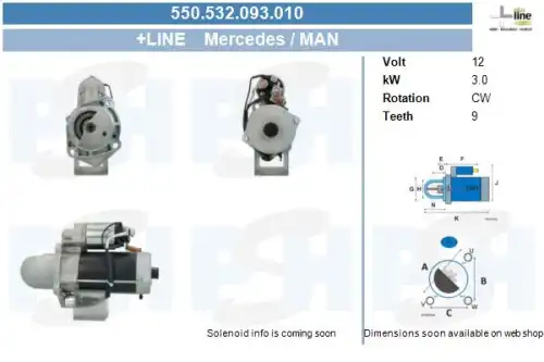 Стартер CV PSH 550.532.093.010