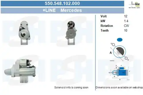 Стартер CV PSH 550.548.102.000