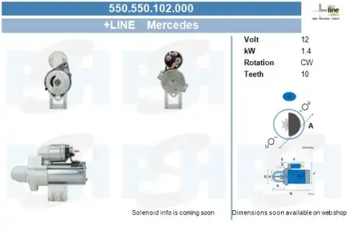 Стартер CV PSH 550.550.102.000
