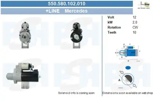 Стартер CV PSH 550.580.102.010