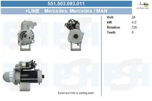 Стартер CV PSH 551.503.093.011