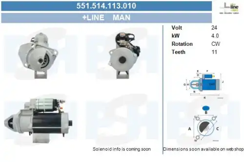 Стартер CV PSH 551.514.113.010