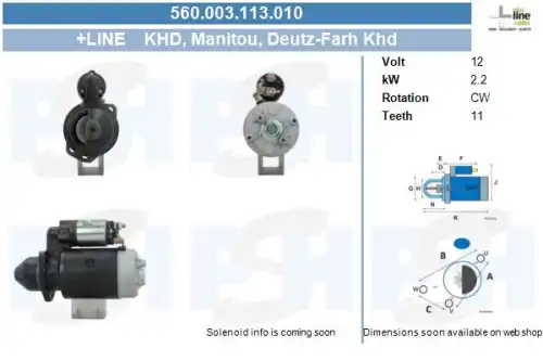 Стартер CV PSH 560.003.113.010
