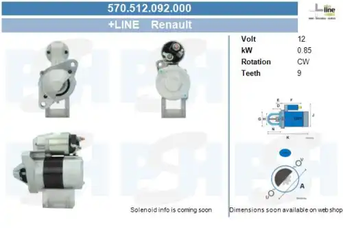 Стартер CV PSH 570.512.092.000