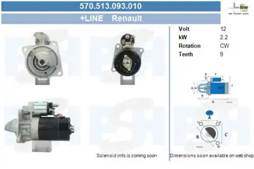 Стартер CV PSH 570.513.093.010