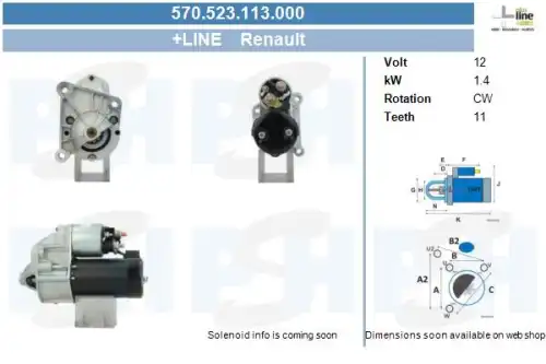 Стартер CV PSH 570.523.113.000