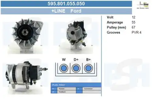 Генератор ! \FORD, LOMBARDINI 595.801.055.050 CV PSH