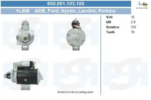 Стартер CV PSH 650.001.103.100