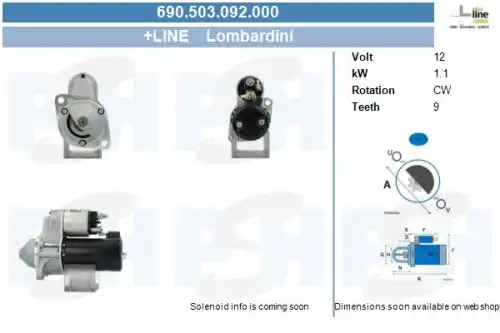 Стартер CV PSH 690.503.092.000