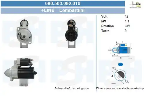 Стартер CV PSH 690.503.092.010
