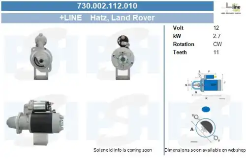 Стартер CV PSH 730.002.112.010