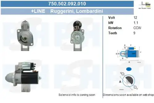 Стартер CV PSH 750.502.092.010