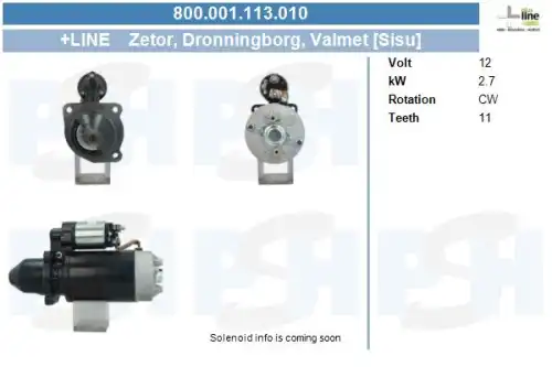 Стартер CV PSH 800.001.113.010
