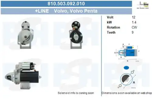 Стартер CV PSH 810.503.092.010