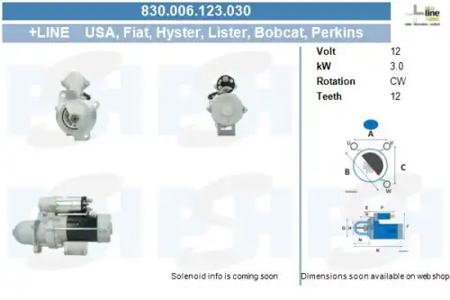 Стартер CV PSH 830.006.123.030