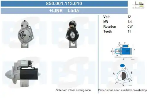 Стартер CV PSH 850.001.113.010