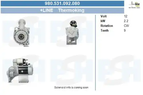 Стартер CV PSH 980.531.092.080