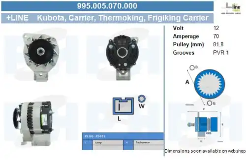Генератор ! \CARRIER 995.005.070.000 CV PSH